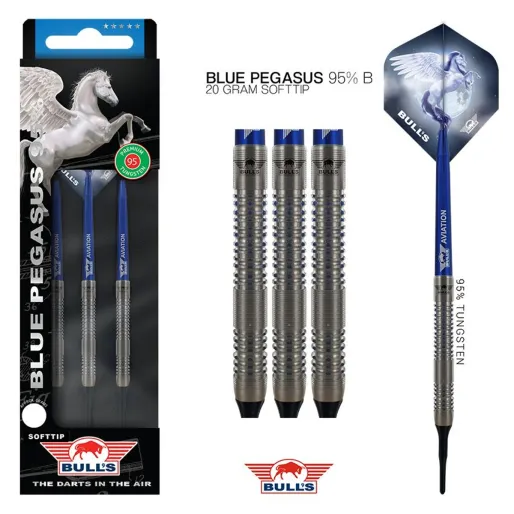 Bull's NL Niebieskie rzutki Pegasus - Styl B - 20g