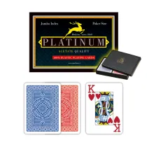 Modiano Poker Acetate Platinum - 2 Jumbo Index - Profesjonalne karty plastikowe