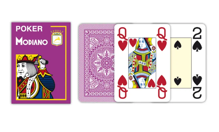 Modiano Rozmiar Texas Poker - 4 Jumbo Index - Profesjonalne plastikowe karty - Niebieskie