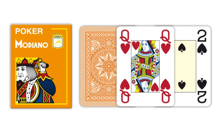 Modiano Rozmiar Texas Poker - 4 Jumbo Index - Profesjonalne plastikowe karty - Niebieskie