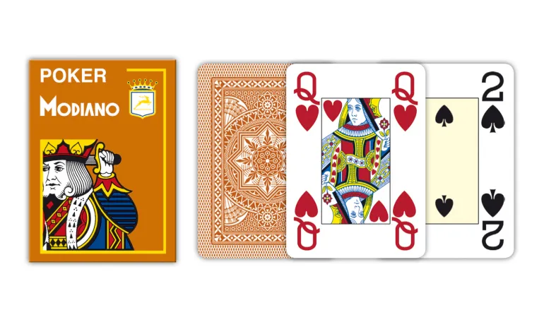 Modiano Rozmiar Texas Poker - 4 Jumbo Index - Profesjonalne plastikowe karty - Niebieskie