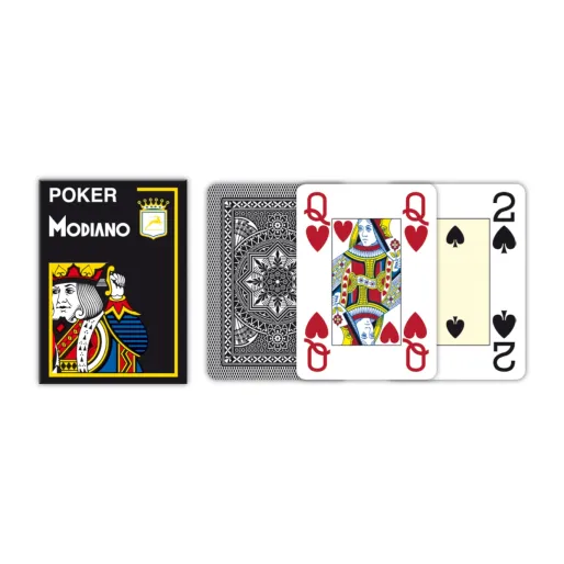 Modiano Rozmiar Texas Poker - 4 Jumbo Index - Profesjonalne plastikowe karty - Niebieskie