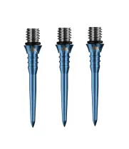 Mission Metalowe końcówki - Titan Pro - Rowkowane - Niebieskie - 26 mm