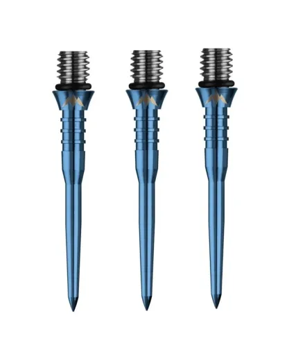 Mission Metalowe końcówki - Titan Pro - Rowkowane - Niebieskie - 30 mm