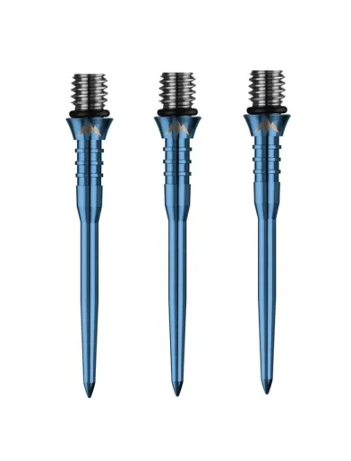 Mission Metalowe końcówki - Titan Pro - Rowkowane - Niebieskie - 34 mm