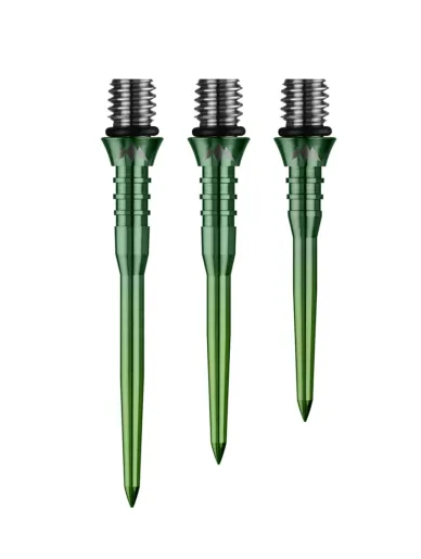 Mission Metalowe końcówki - Titan Pro - Rowkowane - Zielone - 26 mm