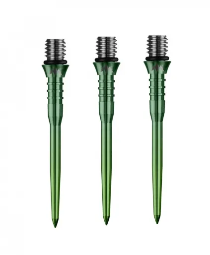 Mission Metalowe końcówki - Titan Pro - Rowkowane - Zielone - 34 mm