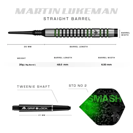 Mission Rzutki Martin Lukeman - czarno-zielone - 20 g