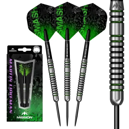 Mission Rzutki stalowe Martin Lukeman - czarno-zielone - 25g