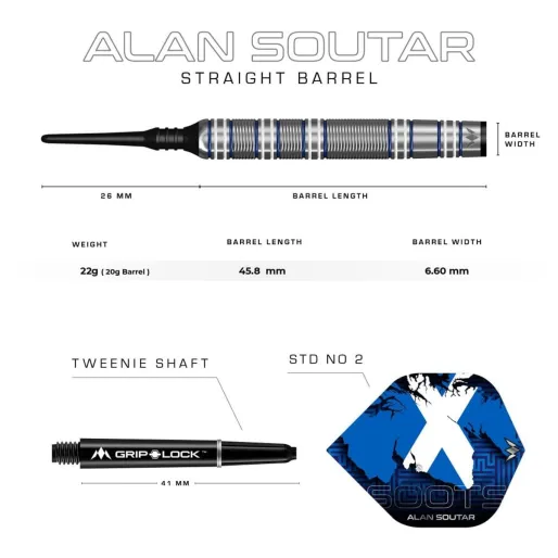 Mission Rzutki Alan Soutar - niebiesko-białe - 22 g