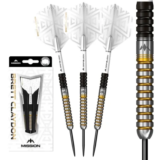 Mission Rzutki stalowe Brett Claydon - czarno-złote - 22g