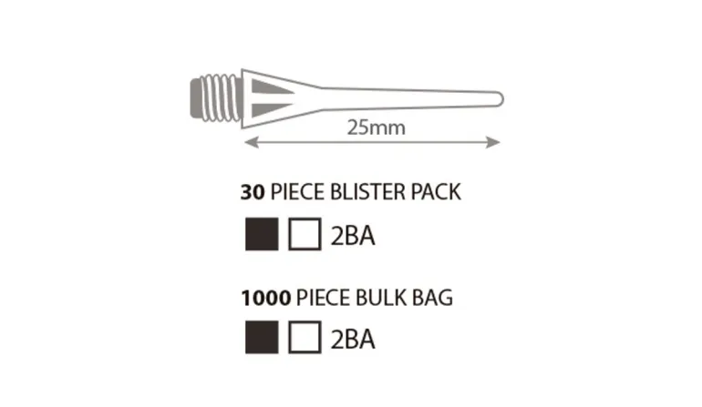 Harrows Końcówki Star Tips długie - 100 szt. - czarne