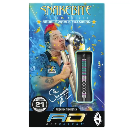 Red Dragon Stalowe lotki Peter Wright Snakebite - Supa Venom - 21g