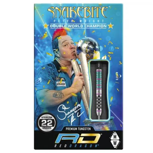 Red Dragon Stalowe lotki Peter Wright Snakebite - Supa Venom - 22g