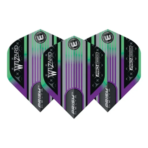 Winmau Prism Delta Squadrons - Simon Whitlock - Wizard - Rainbow & Silver W6915.250