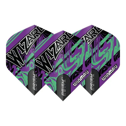 Winmau Squadrons Prism Delta - Simon Whitlock - Wizard - Purple & Green W6915.252