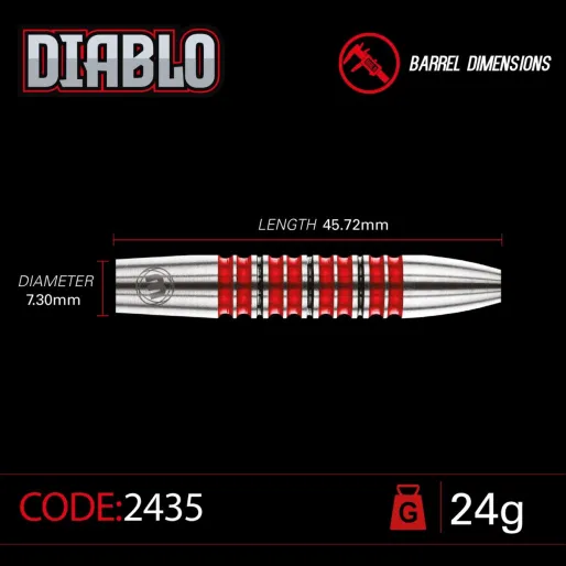 Winmau Rzutki stalowe Diablo - Torpedo - 24g