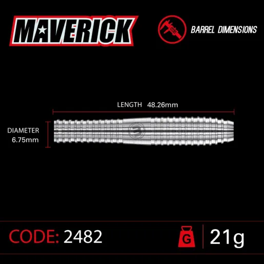 Winmau Stalowe rzutki Maverick - 21 g