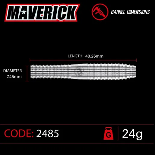 Winmau Stalowe rzutki Maverick - 24 g