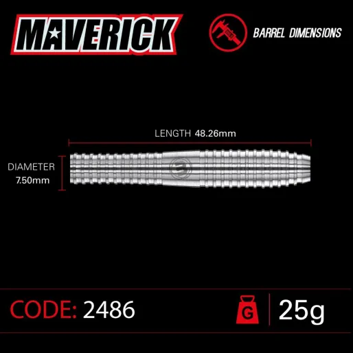 Winmau Stalowe rzutki Maverick - 25 g