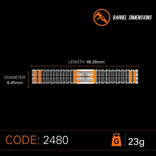 Winmau Stalowe lotki Nitin Kumar - 23 g