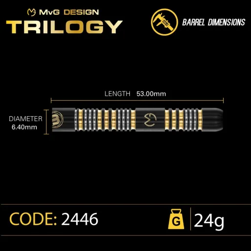 Winmau Rzutki stalowe Michael van Gerwen - Trilogy - 24g