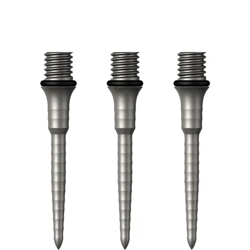 Mission Metalowe końcówki - Titan Ripple - Srebrne - 26 mm