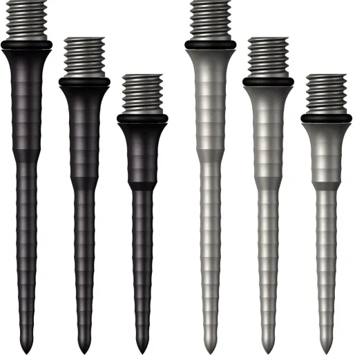 Mission Metalowe końcówki - Titan Ripple - Czarne - 30 mm