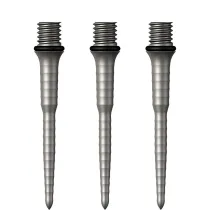 Mission Metalowe końcówki - Titan Ripple - Srebrne - 30 mm