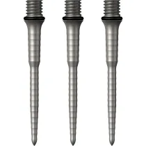 Mission Metalowe końcówki - Titan Ripple - srebrne - 34 mm