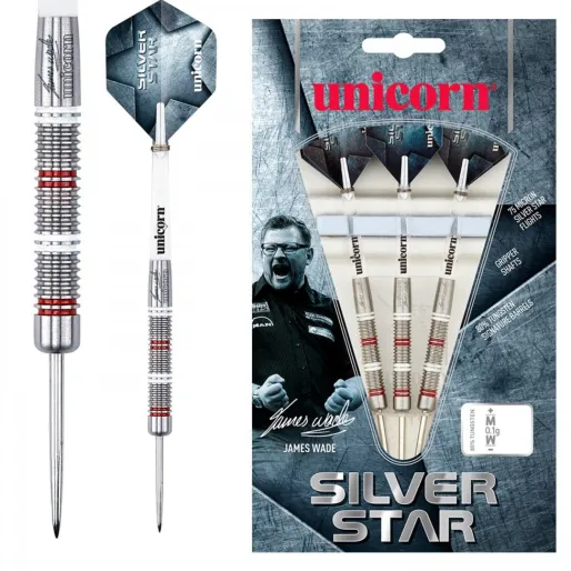 Unicorn Rzutki Steel Silver Star - James Wade - 24 g