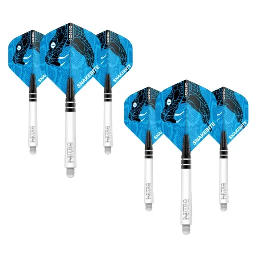 Red Dragon Zestaw do przysiadów i uchwytów - Peter Wright Snakebite Combo - niebieski