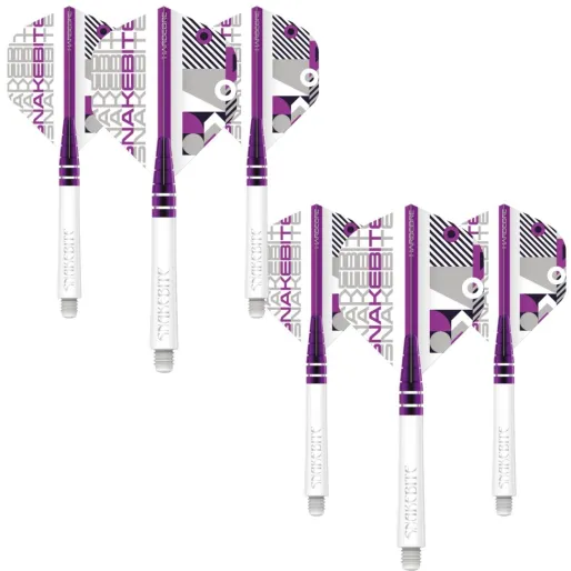 Red Dragon Zestaw do przysiadów i uchwytów - Peter Wright Snakebite Combo - biały