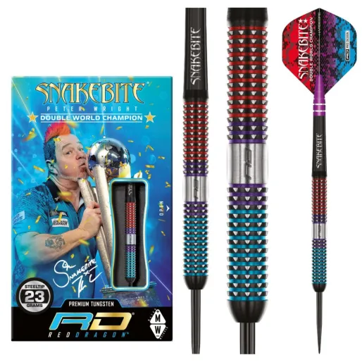 Red Dragon Stalowe lotki Peter Wright Snakebite - Spirit - 23g