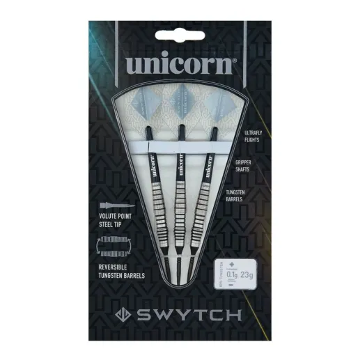 Unicorn Stalowe rzutki Swytch - czarne - 21 g