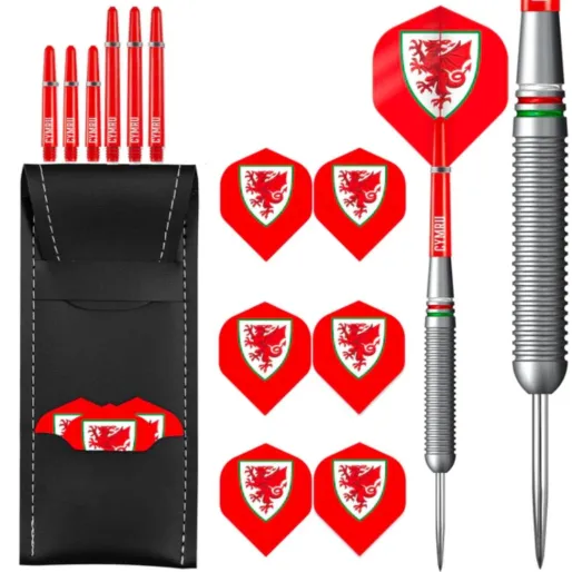 Mission Steel Football Darts - Wales FA - Oficjalna licencja - Welsh Cymru - 22g