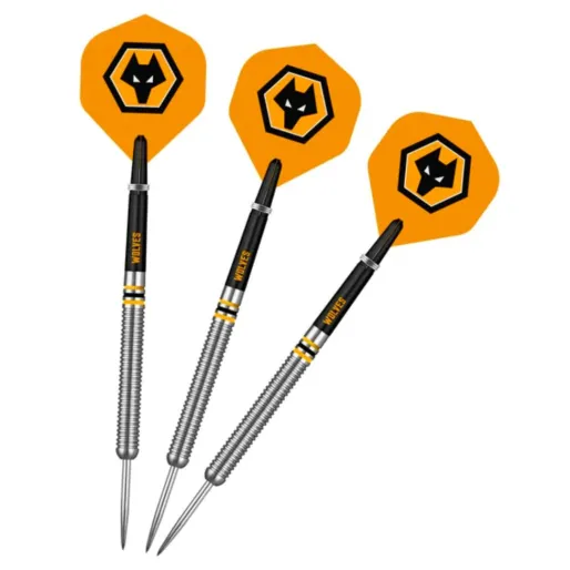 Mission Steel Football Darts - Wolverhampton Wanderers FC - Oficjalna licencja - Wolves - 24 g