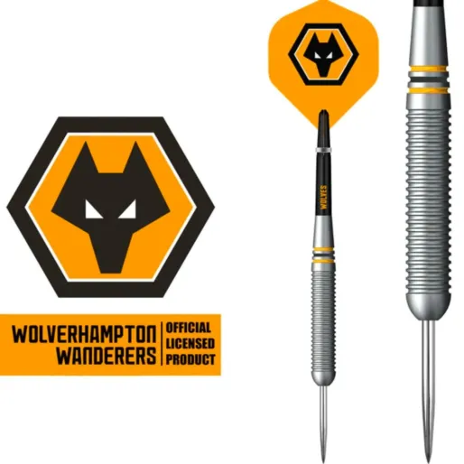 Mission Steel Football Darts - Wolverhampton Wanderers FC - Oficjalna licencja - Wolves - 22g