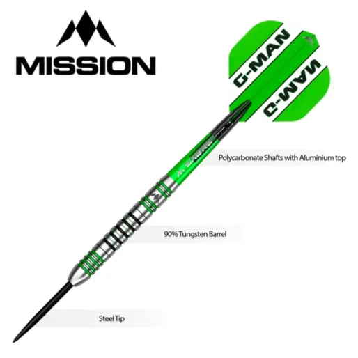 Mission Rzutki Steel Graham Hall - czarno-zielone - 22 g