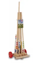 Lucio Londero Croquet 10304 - dla 4 graczy - drewniany wózek
