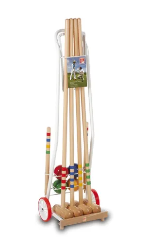 Lucio Londero Croquet 10504 - dla 4 graczy - metalowy wózek