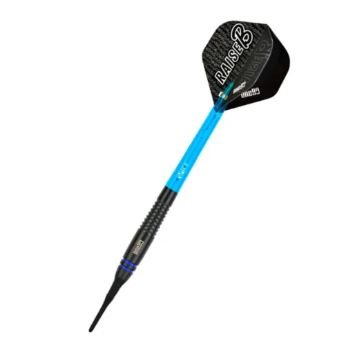 One80 Rzutki Raise B - czarne - niebieskie pierścienie - 17 g