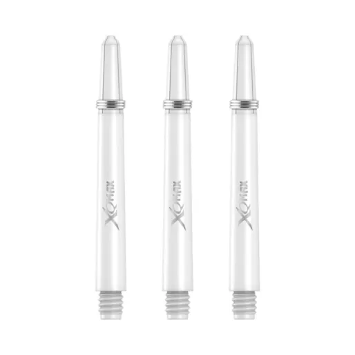 XQMax Darts Uchwyty w jednolitym kolorze z logo - średni - biały