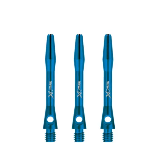 XQMax Darts Uchwyty aluminiowe - krótkie - niebieskie