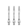 XQMax Darts Uchwyty aluminiowe - krótkie - srebrne