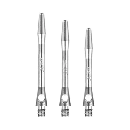 XQMax Darts Uchwyty aluminiowe - krótkie - srebrne