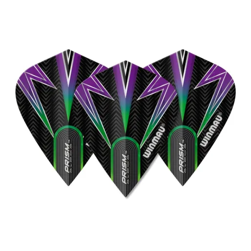 Winmau Squadrons Prism Alpha - czarny, zielony i fioletowy - latawiec W6907.116