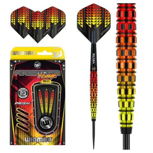 Winmau Rzutki Steel Firestorm Flame - 23 g