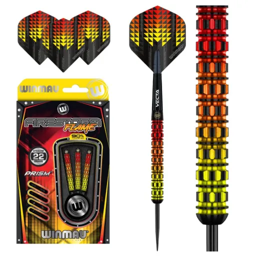Winmau Rzutki Steel Firestorm Flame - 22 g