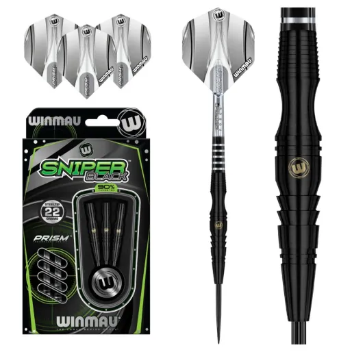 Winmau Rzutki Steel Sniper Black - 22 g